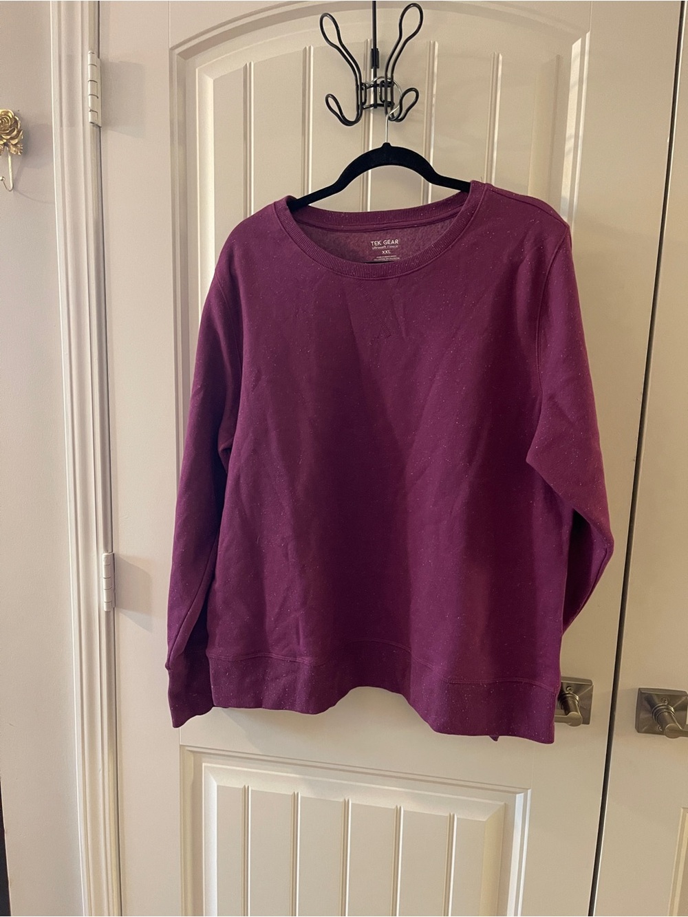 tek gear plum long sleeve crewneck sweatshirt